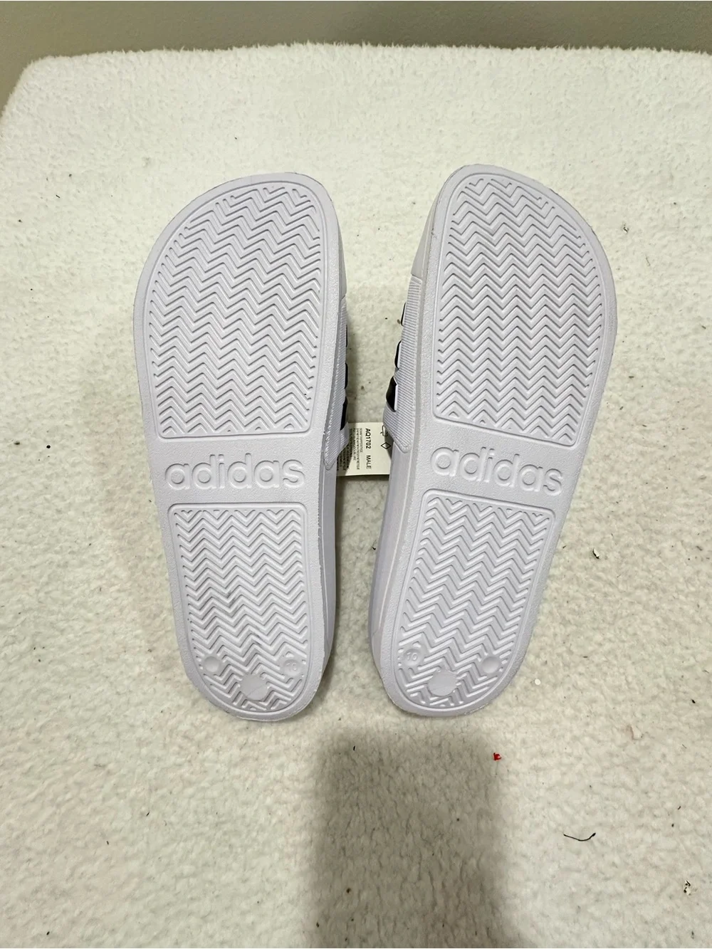 White Adidas Slides